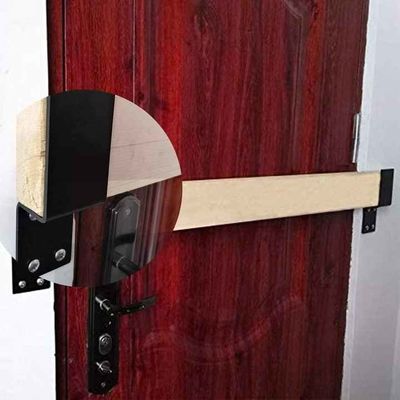 OEM Custom Black Powder Coated Stamping Metal U Forma Porta Barricada Brackets