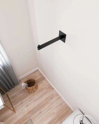Revestimento em pó preto de aço carbono aço aço material metálico tubo quadrado soldadura tipo bastão reto apoio de vestuário