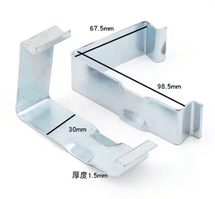 Gráfico de grampos para caixas de metal em forma de mola em forma de V, partes de grampos para estampação para logística, caixa de madeira fixa
