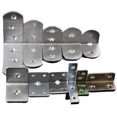 Parede montada ângulo Bracket aço inoxidável Metal Ângulo Bracket para madeira