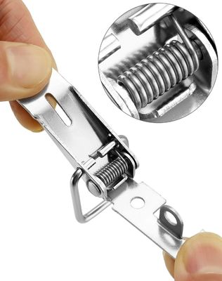 Aço inoxidável 304 Toque de fecho Revestimento de níquel revestido de zinco acabamento de moagem carregado de caixa de grampos Produto de hardware de fechadura