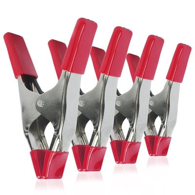 Grampos de molas metálicas com pontas de borracha para trabalhos de madeira Grampos de molas metálicas de mão Grampos de barracas