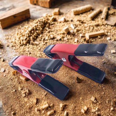 Grampos de molas metálicas com pontas de borracha para trabalhos de madeira Grampos de molas metálicas de mão Grampos de barracas