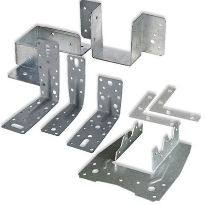 Conectores de madeira de aço de várias formas Bracket Joist Hangers Acessórios metálicos Conectores de madeira