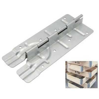 Dobradiças Personalizadas para Colares de Paletes de Madeira, Acessórios de Ferragens Galvanizadas para Paletes de Madeira